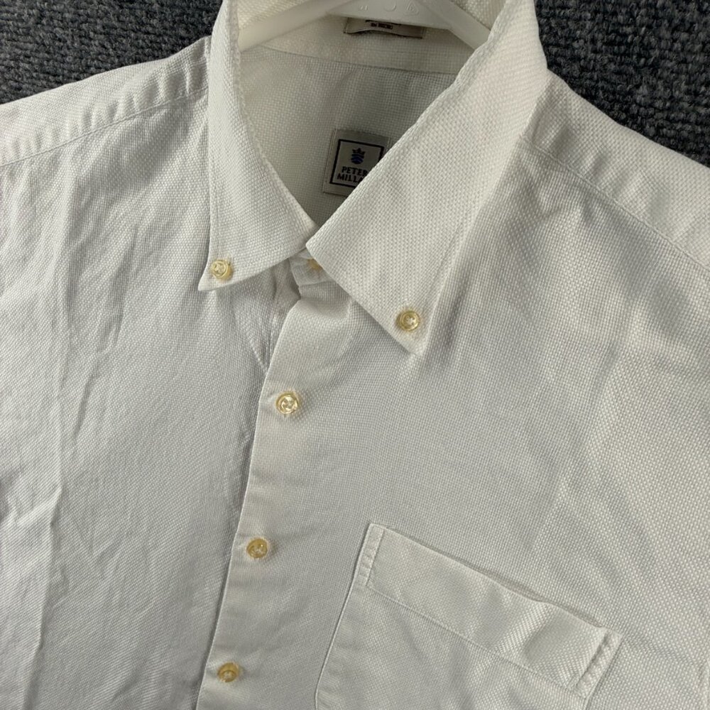 Peter Millar Button-Down Medium Turkey Cotton Whi… - image 3